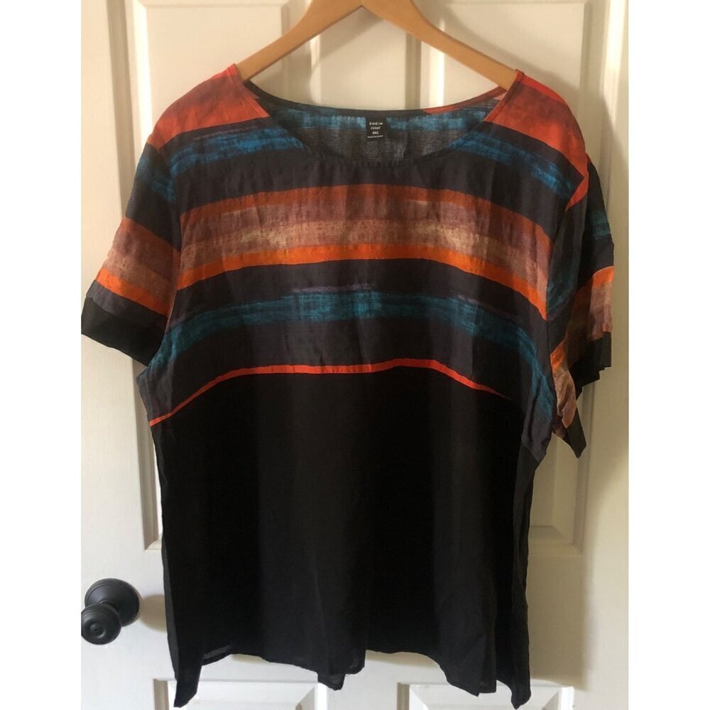 Women's Plus Short Sleeve Shein Curve 4XL Multi Color